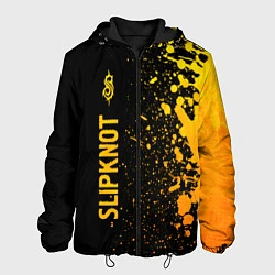 Куртка с капюшоном мужская Slipknot - gold gradient по-вертикали, цвет: 3D-черный