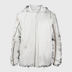 Куртка с капюшоном мужская Текстура дерева - нейросеть, цвет: 3D-белый