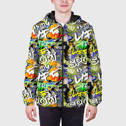 Куртка с капюшоном мужская Sport is my life, цвет: 3D-черный — фото 2