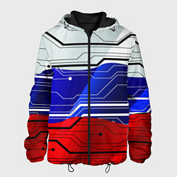 Куртка с капюшоном мужская Символика: русский хакер, цвет: 3D-черный