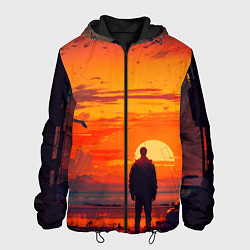 Мужская куртка Закат в пустынном городе