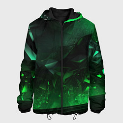 Мужская куртка Геометрическая текстурная зеленая абстракция