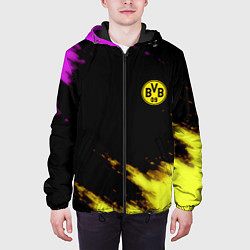 Куртка с капюшоном мужская Borussia Dortmund sport, цвет: 3D-черный — фото 2