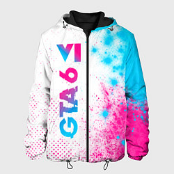 Мужская куртка GTA 6 neon gradient style по-вертикали