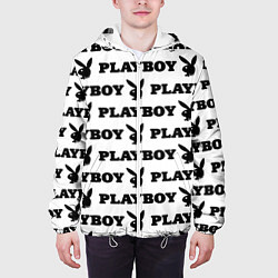 Куртка с капюшоном мужская Playboy rabbit, цвет: 3D-белый — фото 2