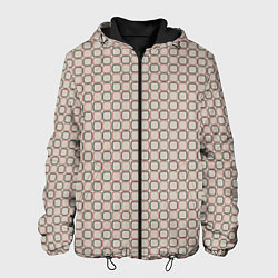 Куртка с капюшоном мужская В клетку стиль 60-х, цвет: 3D-черный