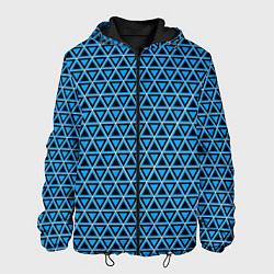 Мужская куртка Синие и чёрные треугольники