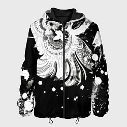 Куртка с капюшоном мужская Абстрактная экспрессивная композиция, цвет: 3D-черный