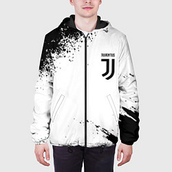 Куртка с капюшоном мужская Juventus sport color black, цвет: 3D-черный — фото 2