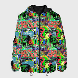 Куртка с капюшоном мужская Graffiti rap, цвет: 3D-черный