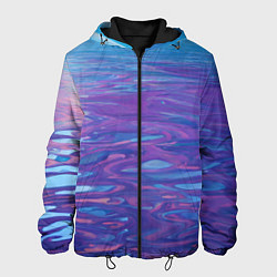 Куртка с капюшоном мужская Абстрактная вода живописная, цвет: 3D-черный