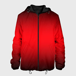 Куртка с капюшоном мужская Градиент чёрно-красно-чёрный, цвет: 3D-черный