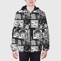 Куртка с капюшоном мужская Ahegao cartoon, цвет: 3D-черный — фото 2