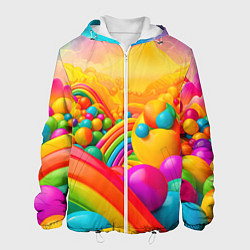 Мужская куртка Цветные пузыри и радуга