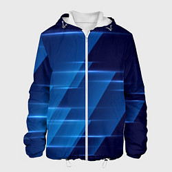 Куртка с капюшоном мужская Blue background, цвет: 3D-белый