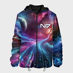 Куртка с капюшоном мужская Mass Effect - N7, цвет: 3D-черный