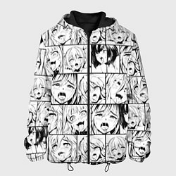 Куртка с капюшоном мужская Ahegao pattern, цвет: 3D-черный