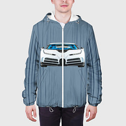 Куртка с капюшоном мужская Bugatti Centodieci - белая бугатти чентодиечи, цвет: 3D-белый — фото 2
