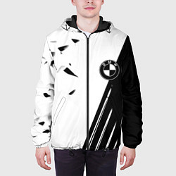 Куртка с капюшоном мужская BMW geometry sport car, цвет: 3D-черный — фото 2