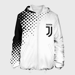 Куртка с капюшоном мужская Juventus sport black geometry, цвет: 3D-белый