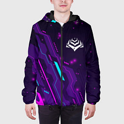 Куртка с капюшоном мужская Warframe neon gaming, цвет: 3D-черный — фото 2