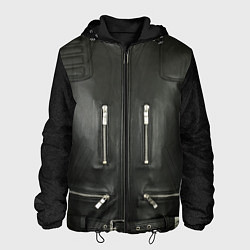 Куртка с капюшоном мужская Terminator first - leather jacket, цвет: 3D-черный