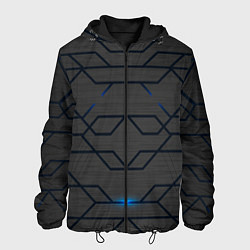 Куртка с капюшоном мужская Космический металл, цвет: 3D-черный
