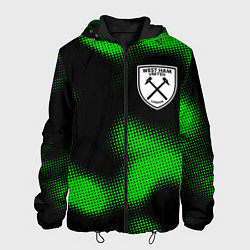 Куртка с капюшоном мужская West Ham sport halftone, цвет: 3D-черный