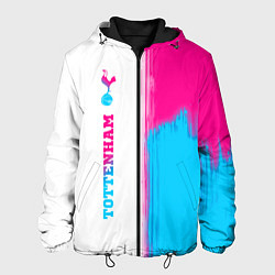 Мужская куртка Tottenham neon gradient style по-вертикали