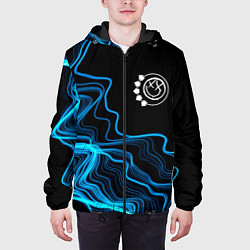 Куртка с капюшоном мужская Blink 182 sound wave, цвет: 3D-черный — фото 2