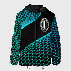 Куртка с капюшоном мужская AC Milan football net, цвет: 3D-черный
