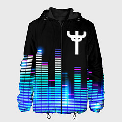 Куртка с капюшоном мужская Judas Priest эквалайзер, цвет: 3D-черный