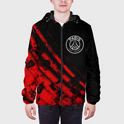 Куртка с капюшоном мужская PSG sport grunge, цвет: 3D-черный — фото 2