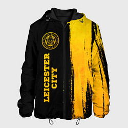 Мужская куртка Leicester City - gold gradient по-вертикали