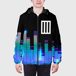 Куртка с капюшоном мужская Paramore эквалайзер, цвет: 3D-черный — фото 2