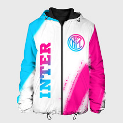 Куртка с капюшоном мужская Inter neon gradient style вертикально, цвет: 3D-черный