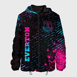 Куртка с капюшоном мужская Everton - neon gradient вертикально, цвет: 3D-черный