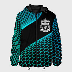 Куртка с капюшоном мужская Liverpool football net, цвет: 3D-черный