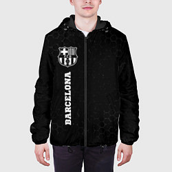 Куртка с капюшоном мужская Barcelona sport на темном фоне по-вертикали, цвет: 3D-черный — фото 2