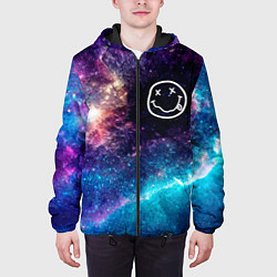 Куртка с капюшоном мужская Nirvana space rock, цвет: 3D-черный — фото 2