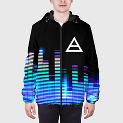 Куртка с капюшоном мужская Thirty Seconds to Mars эквалайзер, цвет: 3D-черный — фото 2