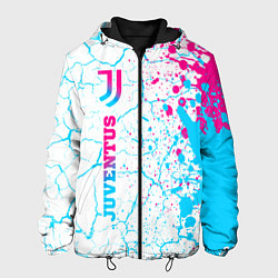 Мужская куртка Juventus neon gradient style по-вертикали