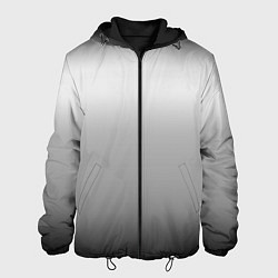 Куртка с капюшоном мужская Градиент чёрно-серый, цвет: 3D-черный