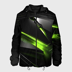 Мужская куртка Зеленая абстрактная конструкция в стиле nvidia