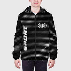 Куртка с капюшоном мужская FAW sport metal, цвет: 3D-черный — фото 2