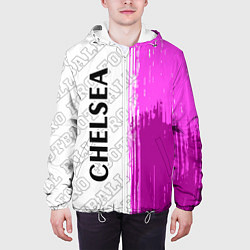 Куртка с капюшоном мужская Chelsea pro football по-вертикали, цвет: 3D-белый — фото 2