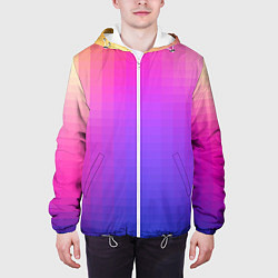 Куртка с капюшоном мужская Gradient 8-bit, цвет: 3D-белый — фото 2