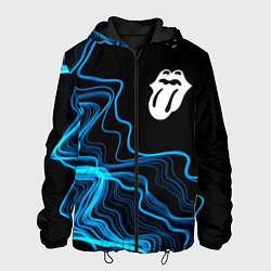 Куртка с капюшоном мужская Rolling Stones sound wave, цвет: 3D-черный
