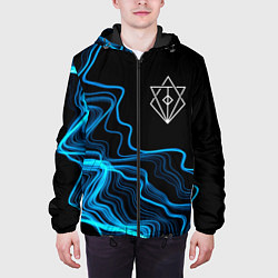 Куртка с капюшоном мужская In Flames sound wave, цвет: 3D-черный — фото 2