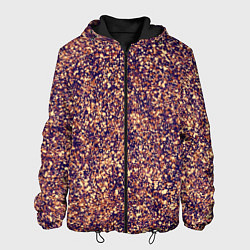 Куртка с капюшоном мужская Драгоценный фиолетово-медный абстракция, цвет: 3D-черный